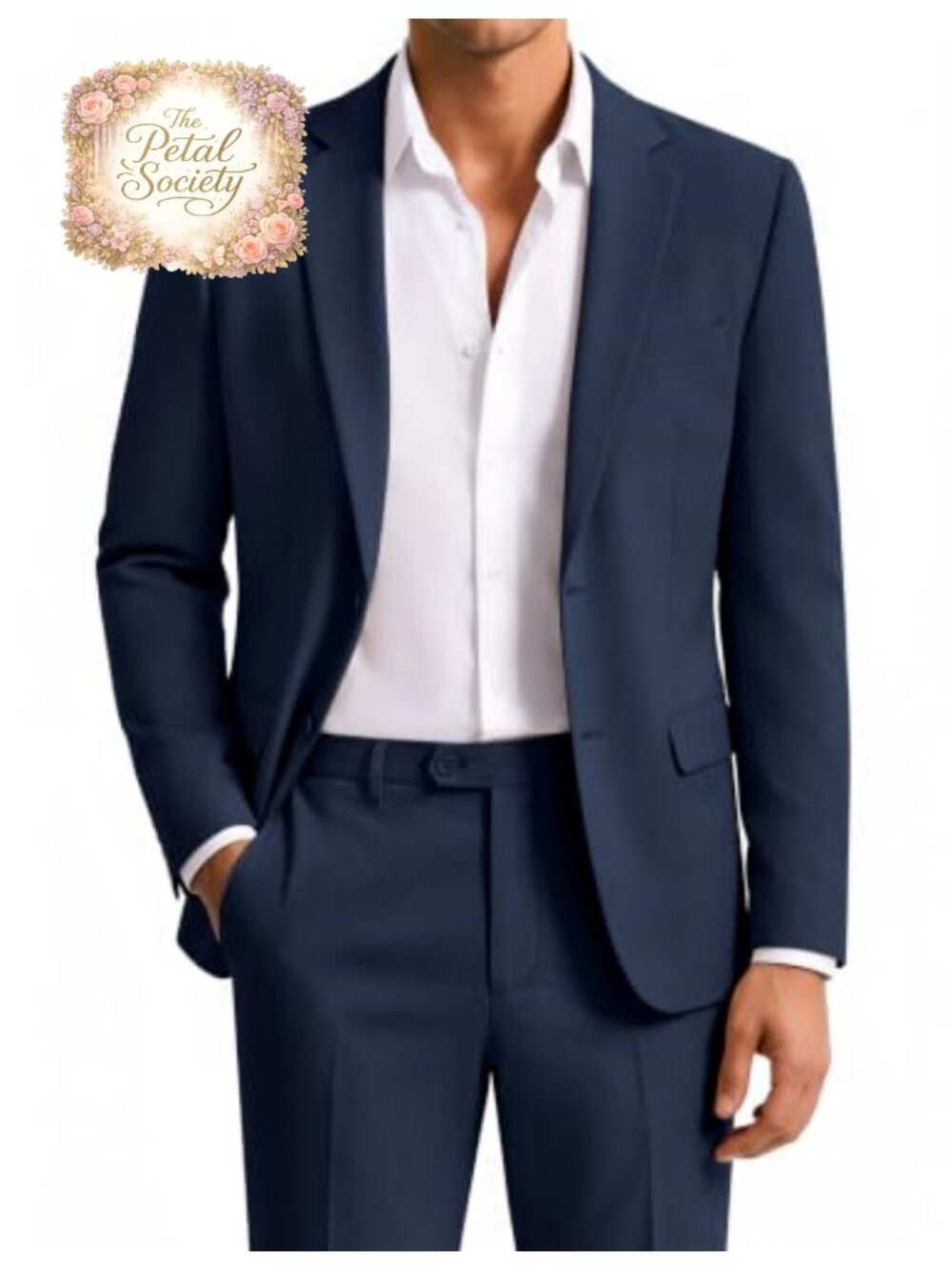 Men's 2 Piece Classic Fit Suit Set Notched Lapel Business Casual